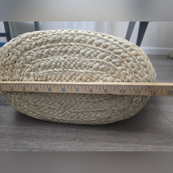 Coach Structured Straw Large Basket Tote Natural/Burnished Amber Cottagecore - Picture 14 of 15